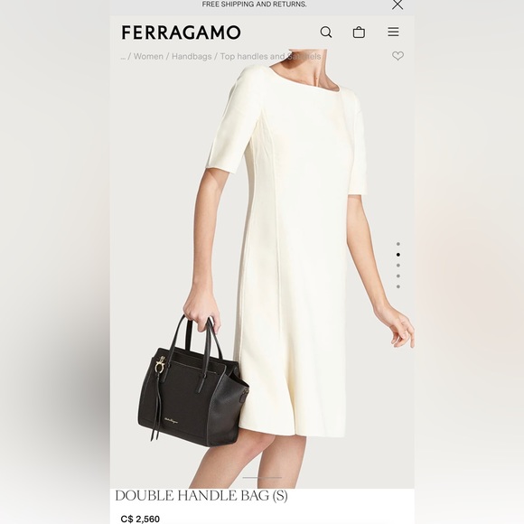 Ferragamo Double Handle Bag- Authentic - Picture 8 of 8